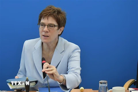 Chủ tịch đảng Liên minh Dân chủ Cơ đốc giáo (CDU) Annegret Kramp-Karrenbauer phát biểu trong cuộc họp tại Berlin, Đức, ngày 30/9/2019. (Nguồn: AFP/TTXVN) 