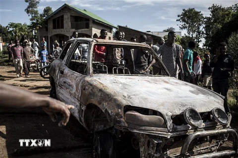 Hiện trường một vụ tấn công tại Beni, Cộng hòa Dân chủ Congo. (Nguồn: AFP/TTXVN) 