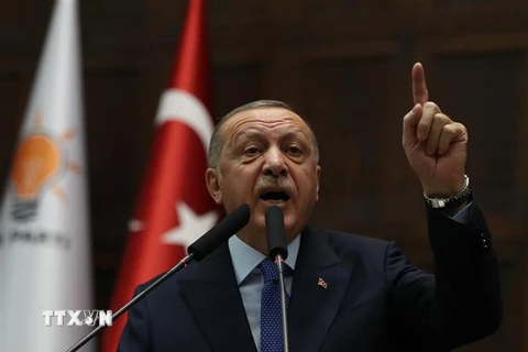 Tổng thống Thổ Nhĩ Kỳ Tayyip Erdogan. (Nguồn: AFP/TTXVN) 