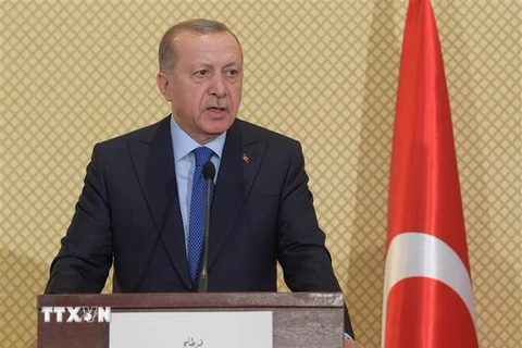 Tổng thống Thổ Nhĩ Kỳ Recep Tayyip Erdogan. (Nguồn: AFP/TTXVN) 