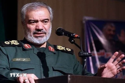 Phó Tư lệnh IRGC, Thiếu tướng Ali Fadavi phát biểu tại Tehran, Iran. (Nguồn: IRNA/TTXVN) 