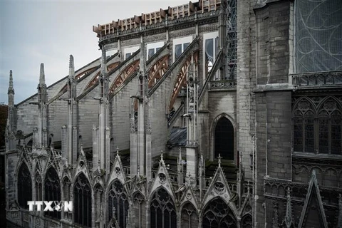 Nhà thờ Đức Bà (Notre-Dame) ở Paris, Pháp, ngày 15/4/2019. (Nguồn: AFP/TTXVN) 