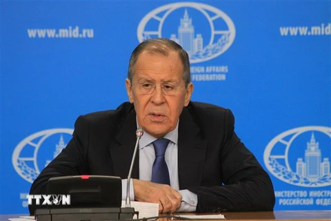 Quyền Bộ trưởng Ngoại giao Nga Sergey Lavrov. (Ảnh: Trần Hiếu/TTXVN) 