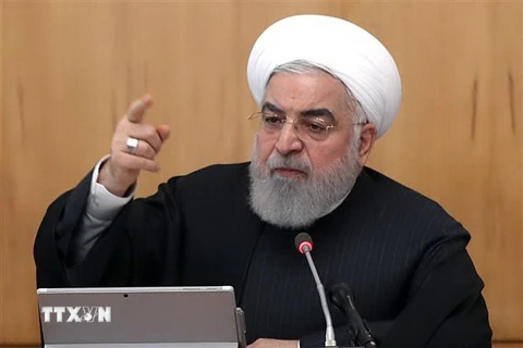 Tổng thống Iran Hassan Rouhani phát biểu tại cuộc họp ở Tehran ngày 15/1/2020. (Nguồn: AFP/TTXVN) 