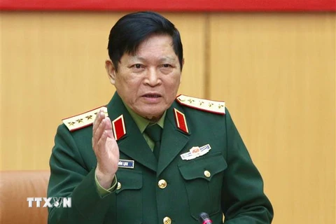 Đại tướng Ngô Xuân Lịch, Bộ trưởng Quốc phòng. (Ảnh: Dương Giang/TTXVN) 