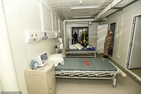 Bên trong bệnh viện dã chiến ở Trung Quốc. (Nguồn: AFP/Getty Images) 