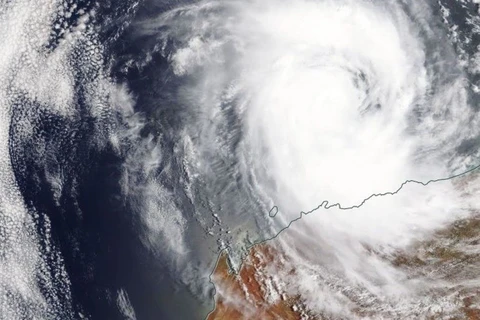 Hình ảnh vệ tinh của cơn bão. (Nguồn: YouTube) 