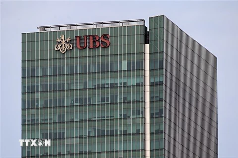 Biểu tượng ngân hàng UBS. (Nguồn: AFP/TTXVN) 