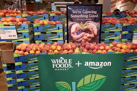 Amazon đã phình ra gấp đôi ở mảng nhu yếu phẩm kể từ khi mua lại Whole Food với giá 13,7 tỷ USD hồi tháng 8/2017.(Nguồn: geekwire.com) 