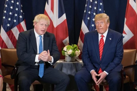 Thủ tướng Anh Boris Johnson và Tổng thống Mỹ Donald Trump. (Nguồn: thetelegraphandargus.co.uk) 