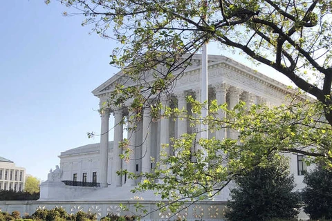 Thông thường, Tòa án Tối cao Mỹ tiến hành các phiên tòa tại trụ sở tòa án. (Nguồn: AP) 