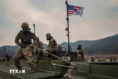 Quân đội Mỹ và Hàn Quốc trong một cuộc tập trận. (Ảnh: Military Times) 