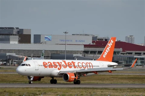 Máy bay của hãng hàng không easyJet cất cánh từ sân bay Toulouse-Blagnac, gần Toulouse, Pháp, ngày 27/9/2019. (Nguồn: AFP/TTXVN) 