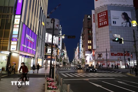 Quang cảnh đường phố tại Tokyo, Nhật Bản ngày 14/5/2020. (Nguồn: THX/TTXVN) 