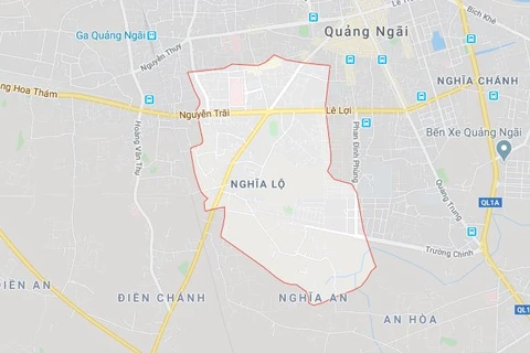 Dự án khu dân cư Yên Phú thuộc phường Nghĩa Lộ, thành phố Quảng Ngãi. (Nguồn: Google Maps) 