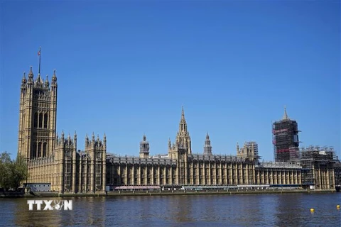 Tòa nhà Quốc hội Anh ở thủ đô London ngày 20/4/2020. (Nguồn: AFP/TTXVN) 