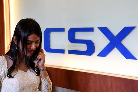 Ngân hàng Acleda trở thành công ty thứ 6 gia nhập Sở giao dịch chứng khoán Campuchia (CSX). (Nguồn: AFP) 