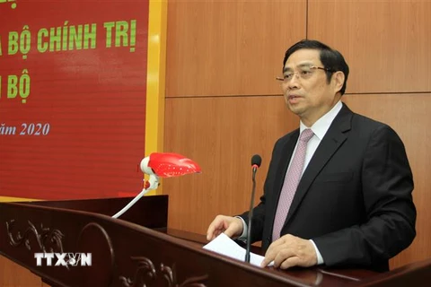 Đồng chí Phạm Minh Chính, Ủy viên Bộ Chính trị, Bí thư Trung ương Đảng, Trưởng Ban Tổ chức Trung ương. (Ảnh: Thế Duyệt/TTXVN) 