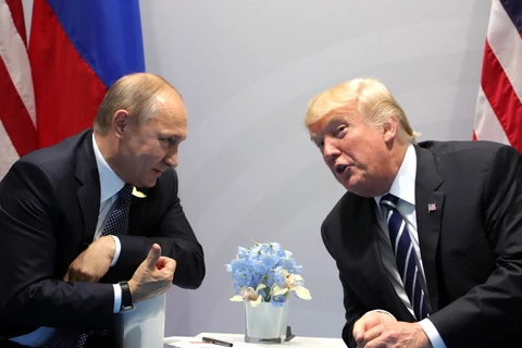 Tổng thống Mỹ Donald Trump (phải) và Tổng thống Nga Vladimir Putin. (Nguồn: Kremlin.ru) 