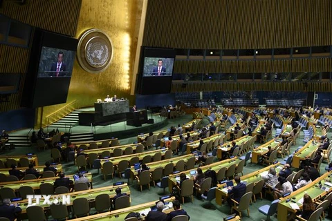 Toàn cảnh phiên họp Đại hội đồng Liên hợp quốc ở New York, Mỹ ngày 30/9/2019. (Nguồn: AFP/TTXVN) 