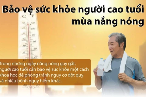 [Infographics] Người cao tuổi nên làm gì để bảo vệ sức khỏe mùa nóng?