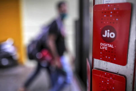 Jio Platforms là công ty con hoạt động trong lĩnh vực viễn thông và kỹ thuật số của Reliance. (Nguồn: Bloomberg/Getty Images) 