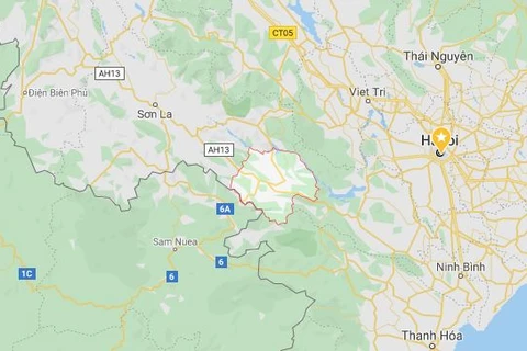 Khu vực xảy ra trận động đất. (Nguồn: Google Maps) 