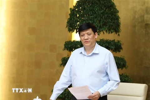 Quyền Bộ trưởng Bộ Y tế Nguyễn Thanh Long. (Ảnh: Văn Điệp/TTXVN) 