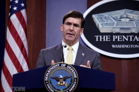 Bộ trưởng Quốc phòng Mỹ Mark Esper. (Ảnh: AFP/TTXVN) 