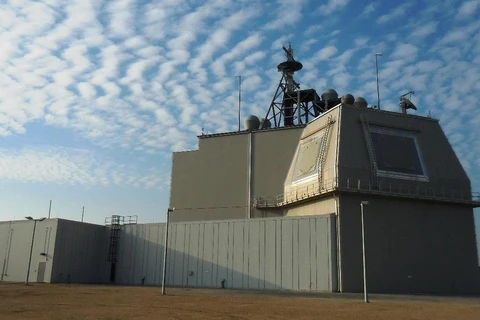 Hệ thống phòng thủ tên lửa trên bộ Aegis Ashore. (Nguồn: RT) 