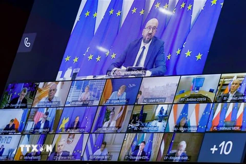 Chủ tịch Hội đồng châu Âu Charles Michel từng tuyên bố Liên minh châu Âu (EU) không công nhận những kết quả của cuộc bầu cử tổng thống Belarus. (Nguồn: AFP/TTXVN) 