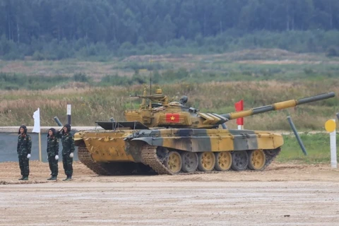 Vòng đấu loại Tank Biathlon (Xe tăng hành tiến) tại Army Games 2020 bắt đầu vào lúc 15 giờ ngày 24/8 (giờ Việt Nam) tại Trường bắn Alabino ở ngoại ô Moskva (Nga). (Nguồn: Vietnam+) 