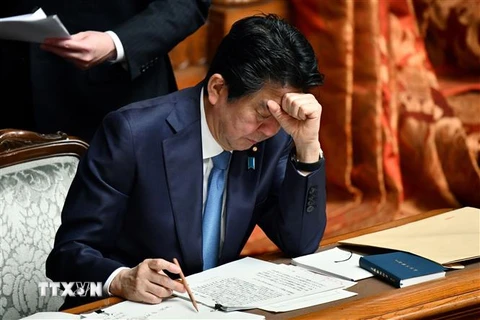 Thủ tướng Nhật Bản Abe Shinzo tại phiên họp Quốc hội ở Tokyo ngày 6/3/2020. (Nguồn: AFP/TTXVN)