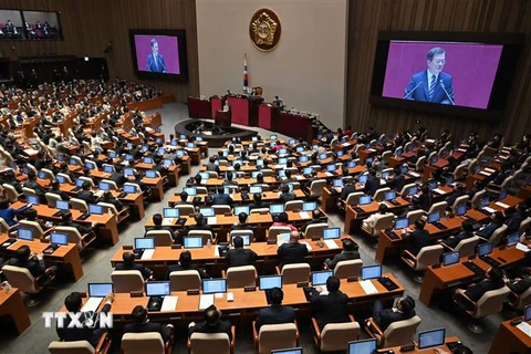 Một cuộc họp của Quốc hội Hàn Quốc ở Seoul. (Nguồn: AFP/TTXVN) 