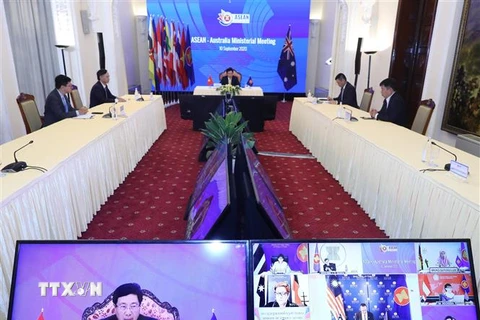Phó Thủ tướng, Bộ trưởng Ngoại giao Phạm Bình Minh dự Hội nghị Bộ trưởng Ngoại giao ASEAN-Australia. (Ảnh: Lâm Khánh/TTXVN) 