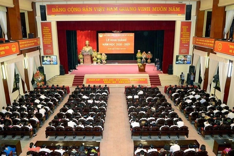 Toàn cảnh Lễ khai giảng năm học 2020-2021 của Học viện Chính trị Quốc gia Hồ Chí Minh. (Nguồn: TTXVN)