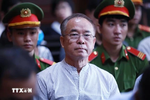 Nguyên phó Chủ tịch Ủy ban Nhân dân Thành phố Hồ Chí Minh, bị cáo Nguyễn Thành Tài tại phiên tòa. (Ảnh: Thành Chung/TTXVN)