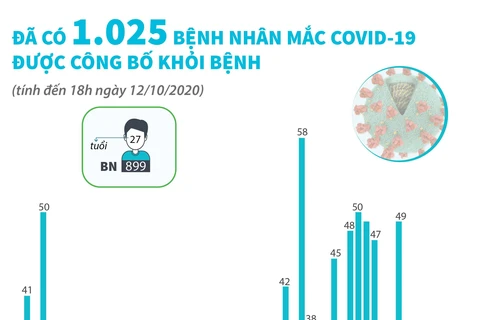 [Infographics] Việt Nam chữa khỏi cho 1.025 bệnh nhân COVID-19