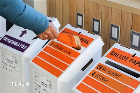 Một địa điểm bỏ phiếu ở Auckland, New Zealand. (Nguồn: THX/TTXVN) 