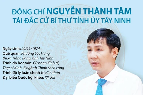 [Infographics] Ông Nguyễn Thành Tâm tái đắc cử Bí thư Tỉnh ủy Tây Ninh