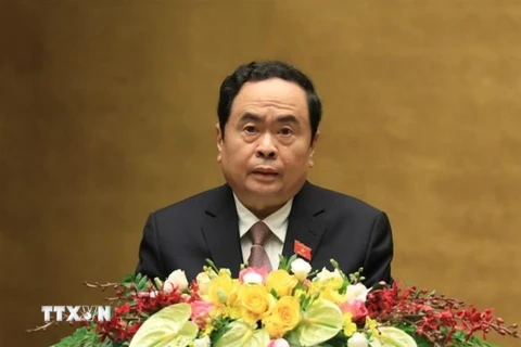 Chủ tịch Ủy ban Trung ương Mặt trận Tổ quốc Việt Nam Trần Thanh Mẫn. (Ảnh: Văn Điệp/TTXVN) 