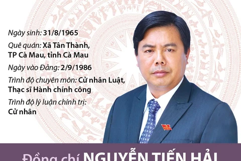 [Infographics] Ông Nguyễn Tiến Hải tái đắc cử Bí thư Tỉnh ủy Cà Mau