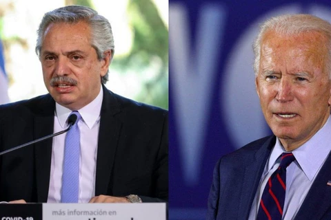 Tổng thống Argentina Alberto Fernandez (trái) và ông Joe Biden. (Nguồn: noticiasargentinas.com.ar) 