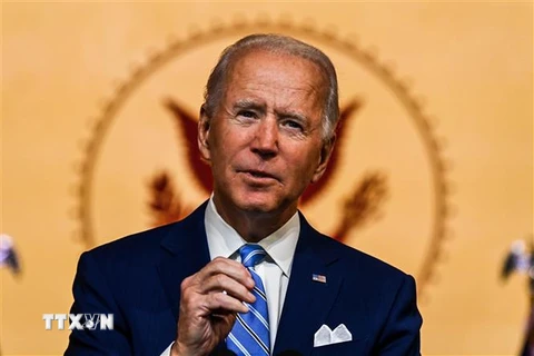 Ông Joe Biden phát biểu nhân dịp Lễ Tạ ơn tại Wilmington, bang Delaware ngày 25/11/2020. (Nguồn: AFP/TTXVN) 