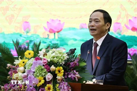 Ông Trần Quốc Văn, Chủ tịch Ủy ban Nhân dân tỉnh Hưng Yên nhiệm kỳ 2016-2021. (Ảnh: Đinh Tuấn/TTXVN) 