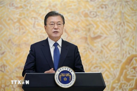 Tổng thống Hàn Quốc Moon Jae-in. (Nguồn: Yonhap/TTXVN) 