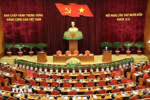 Hình ảnh Bế mạc Hội nghị lần thứ 14 Ban Chấp hành Trung ương Đảng