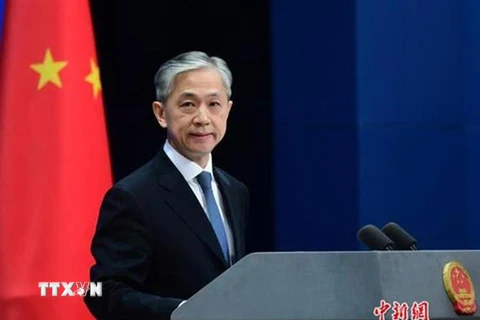 Người phát ngôn Bộ Ngoại giao Trung Quốc Uông Văn Bân. (Nguồn: China News Service/TTXVN) 