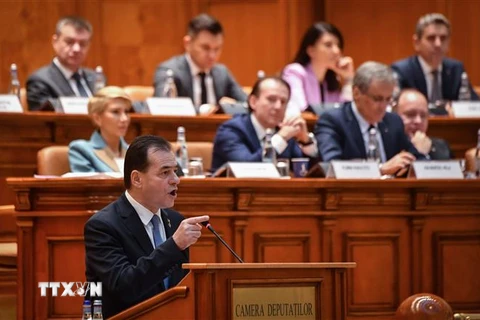 Cựu Thủ tướng Romania Ludovic Orban đã vượt qua ứng cử viên của đảng Dân chủ Xã hội (PSD) Alfred Simonis, trở thành Chủ tịch Hạ viện. (Nguồn: AFP/TTXVN) 