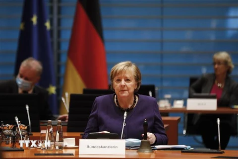 Thủ tướng Đức Angela Merkel tại cuộc họp nội các tuần ở Berlin, ngày 2/12/2020. (Nguồn: AFP/TTXVN) 